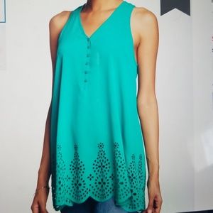 Simply irresistible perforated floral blouse